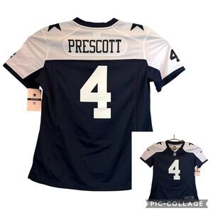 Nike Dallas Cowboys Dak Prescott 4 Womens Game Jersey Blue Large NWT On Field